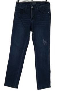 Dámské tmavomodré skinny rifle Zabaione 