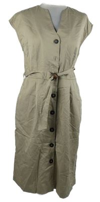 Dámské béžové košilové šaty s páskem Phase Eight 