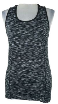 Dámský černo-bílý melírovaný sportovní top Peacocks 