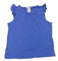 Modrý puntíkatý top H&M