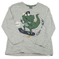 Nové - Šedé triko s dinosaurem Kiki&Koko