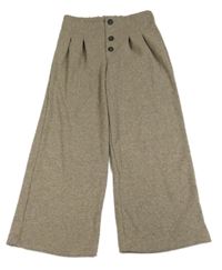 Pískové pletené culottes kalhoty Zara