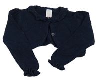 Tmavomodré třpytivé svetrové bolerko C&A