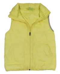 Žlutá šusťáková zateplená vesta alive