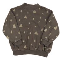 Hnědá vzorovaná mikina Zara 