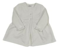 Bílá květinová propínací dlouhá mikina so cute