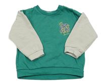 Zeleno-světlešedá mikina s nápisem so cute