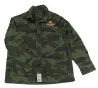 Khaki-černo-hnědá vzorovaná plátěná bunda s nápisem Next