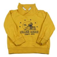 Žlutá mikina s helmou Topolino