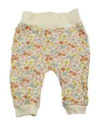 Smetanové květinové lehké tepláky ERgee