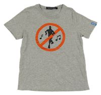 Šedé tričko s potiskem