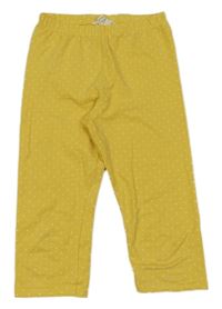 Žluté capri legíny s puntíky H&M