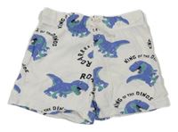 Bílé kraťasy s dinosaury H&M