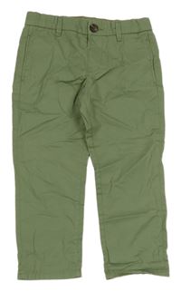 Nové - khaki plátěné kalhoty H&M