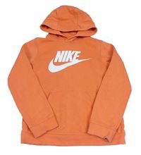 Oranžová mikina s kapucí Nike