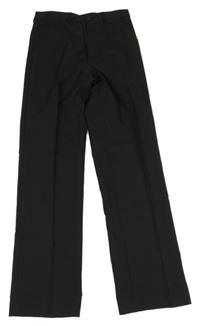 Černé proužkaté společenské kalhoty C&A