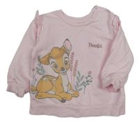 Svězlerůžová mikina s Bambim a volánky Disney