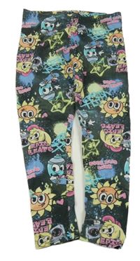 Černo-barevné legíny s nápisy a obrázky Next