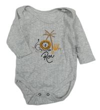 Šedé žebrované body s lvem 