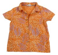Oranžová košile s listy Primark
