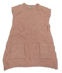 Pudrové vlněné šaty Next