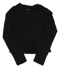 Černé crop triko H&M