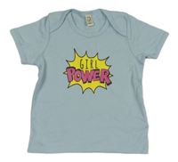 Světlemodré tričko s nápisem 