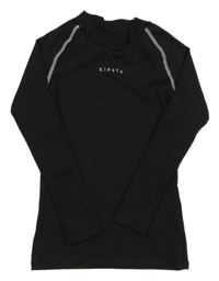 Černý funkční sportovní rolák s logem KIPSTA