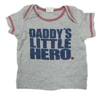 Šedé tričko s nápisem h