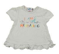 Bílé tričko s nápisem Topomini