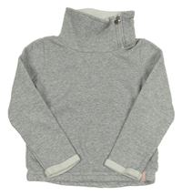 Šedá melírovaná mikina s komínovým límcem C&A