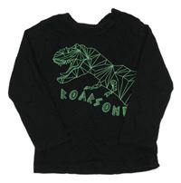 Černé triko s dinosaurem Primark