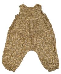 Hnědý květovaný overal Zara