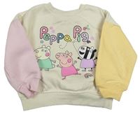Smetanovo-žluto-růžová oversize mikina s Pepinou Primark