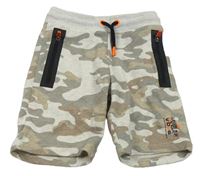 Šedo-béžové army teplákové kraťasy zn. F&F