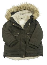 Hnědá šusťáková zimní parka s kapucí Nutmeg