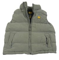 Šedá šusťáková prošívaná zateplená vesta Cat