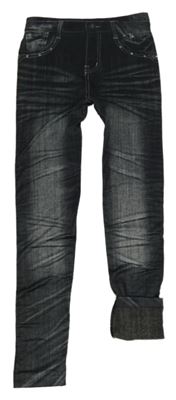 Tmavošedé legíny riflového vzhledu Stop+go