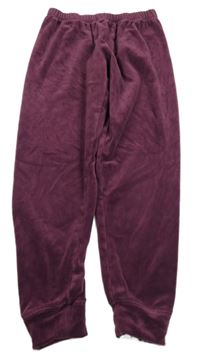 Švestkové plyšové kalhoty C&A