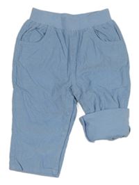 Světlemodré podšité manšestrové kalhoty Topolino