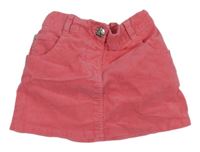 Růžová manšestrová sukně Yd. 