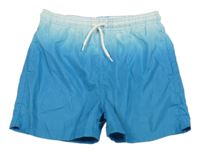 Tyrkysovo-bílé plážové kraťasy Ript