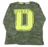 Khaki triko s dinosaury Kiki&Koko