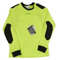 Nové - Neonově zeleno-černé funkční brankářské triko Decathlon