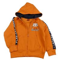 Oranžová propínací mikina s joystickem a kapucí Kiki&Koko