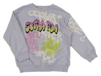 Světlefialová mikina s nápisy Zara