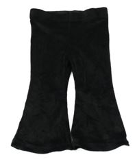 Černé sametové flare legíny