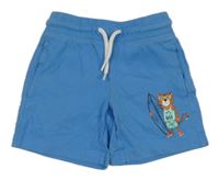 Modré teplákové kraťasy s tygrem 