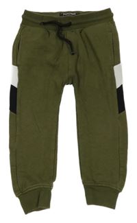 Khaki tepláky s proužky Next 