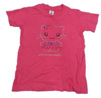 Tmavorůžové tričko s Hello Kitty 